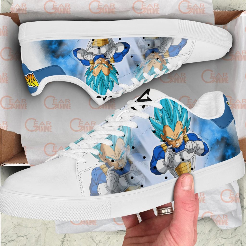 Dragon Ball Vegeta Blue Skate Sneakers Custom Anime Shoes