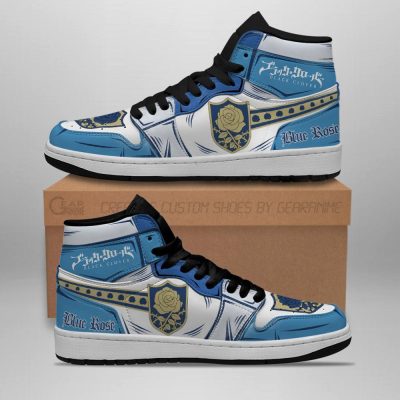 Blue Rose Magic Knight Sneakers Black Clover Sneakers Anime