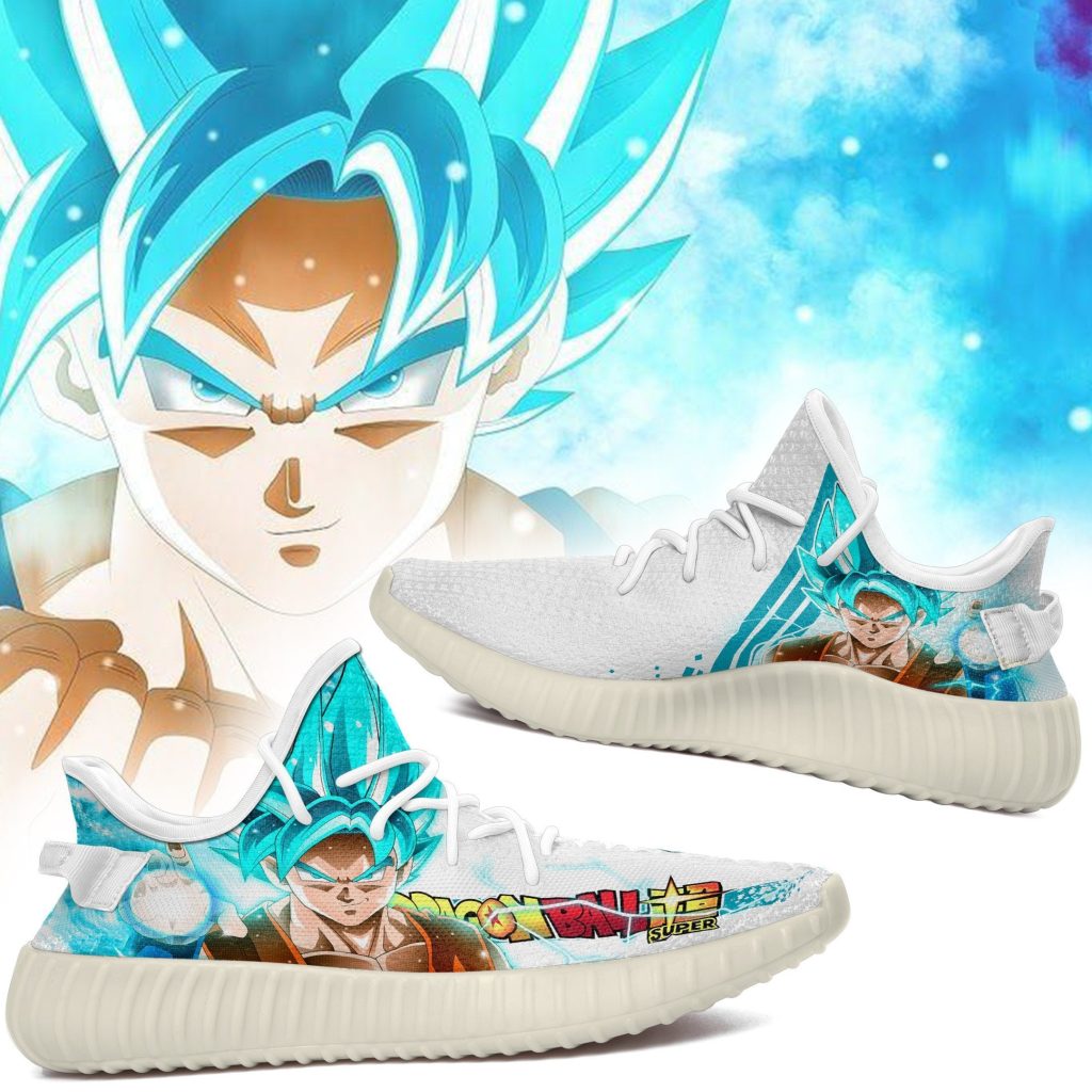 Goku SSJ Blue Shoes Custom Dragon Ball Anime Sneakers For Fan