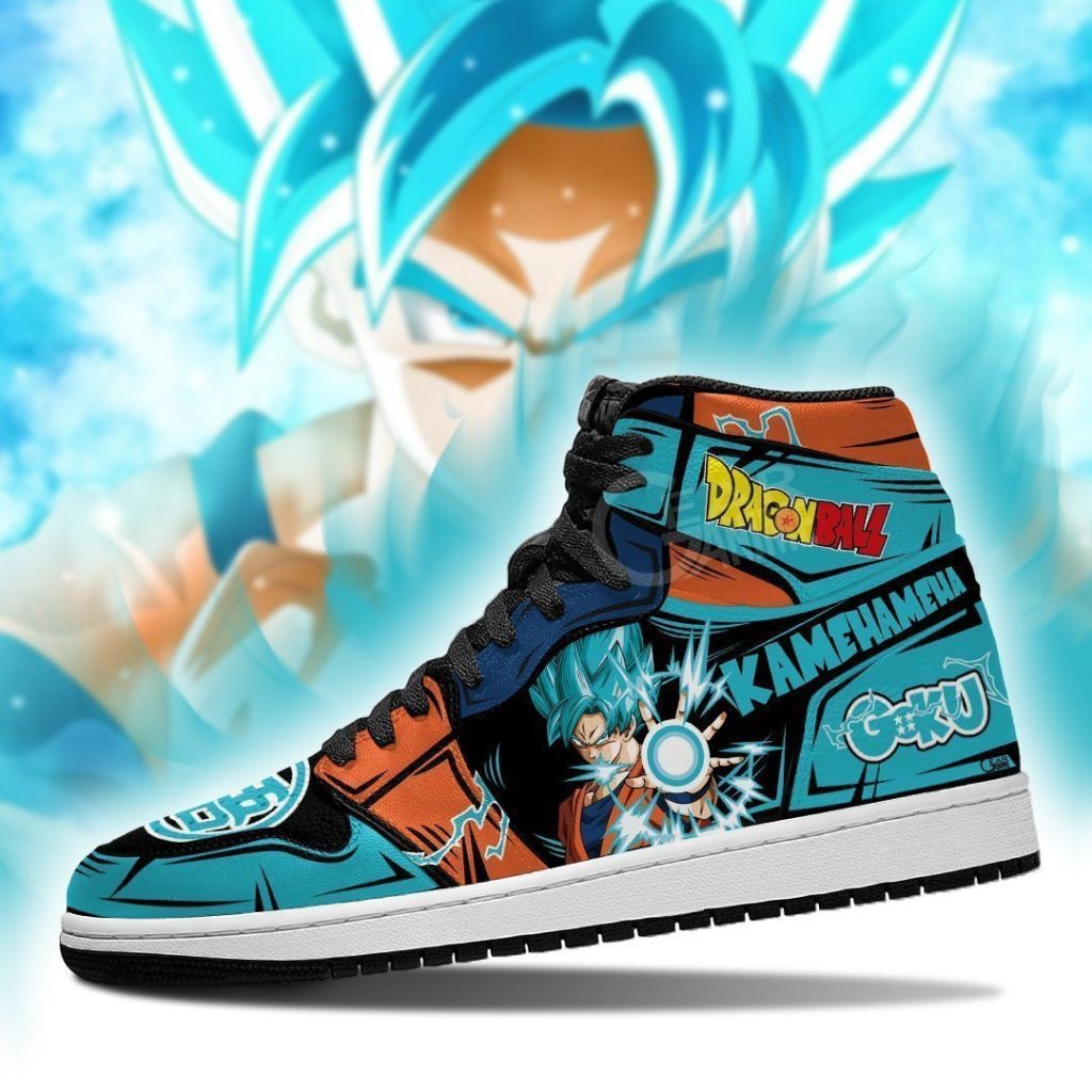 Goku Blue Sneakers Kamehameha Custom Anime Dragon Ball Shoes