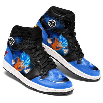 Goku Blue Sneakers Custom Dragon Ball Anime Shoes Mix Galaxy