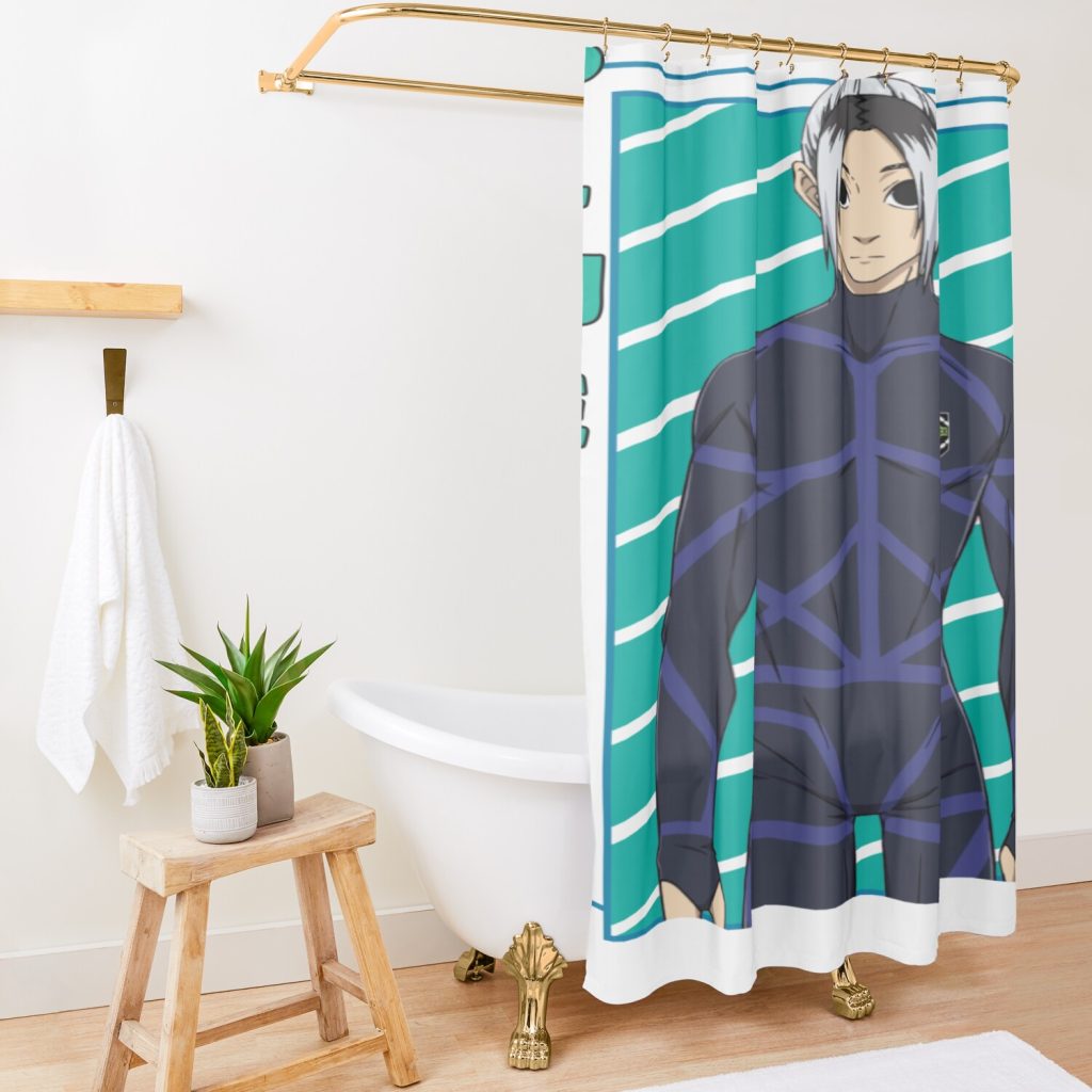 Gin Gagamaru Blue Lock Buru Rokku Anime Manga Design Shower curtain Official Haikyuu Merch