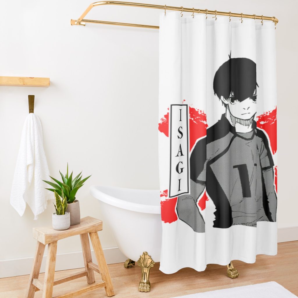 Blue Lock Yoichi Isagi manga Shower curtain Official Haikyuu Merch