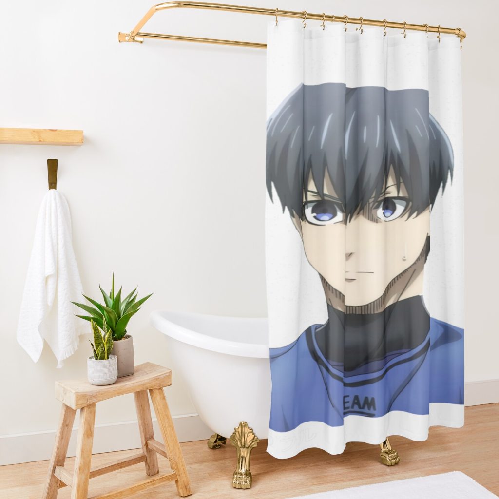 Blue Lock Yoichi Isagi Shower curtain Official Haikyuu Merch