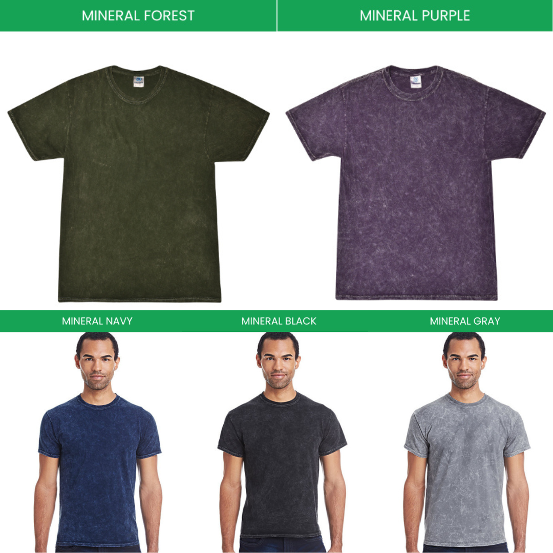 Mineral Wash T shirt Color Chart - Official Blue Lock Store