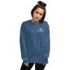 unisex crew neck sweatshirt indigo blue front 6453632b30977 - Official Blue Lock Store