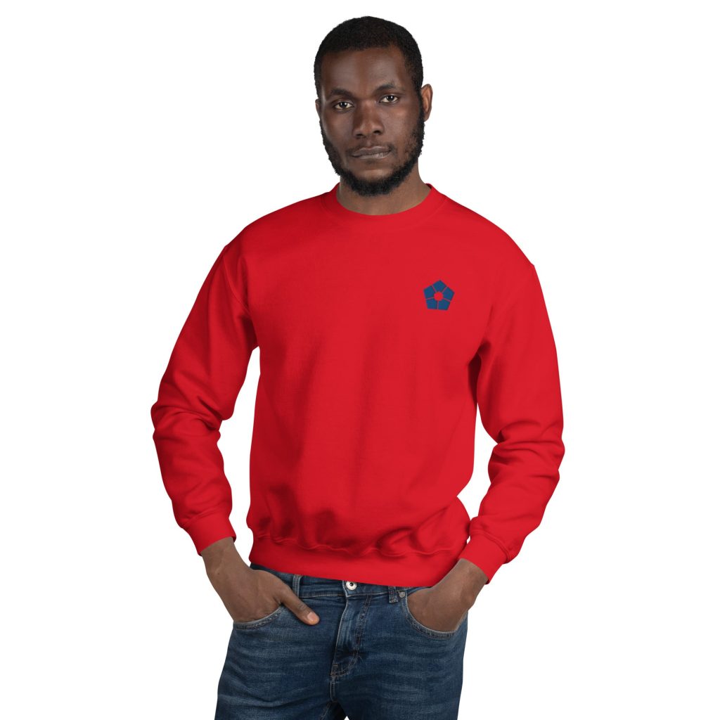 unisex crew neck sweatshirt red front 64535e85a4e3b - Official Blue Lock Store