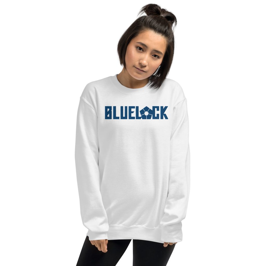 unisex crew neck sweatshirt white front 645360057ebb2 - Official Blue Lock Store