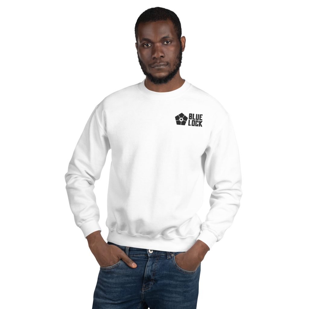 unisex crew neck sweatshirt white front 645360f1b2a9b - Official Blue Lock Store